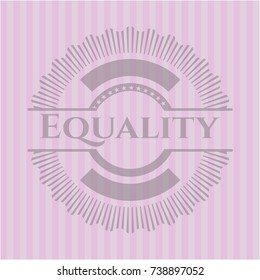 Equality retro style pink emblem