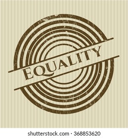 Equality rubber grunge stamp