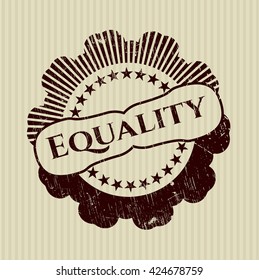 Equality rubber grunge stamp