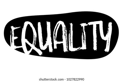 Equality stamp. Typographic label, stamp or logo