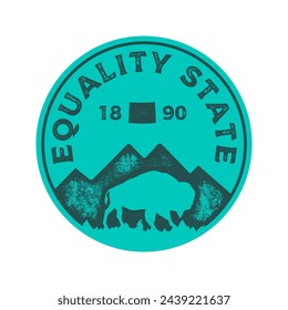 Equality state textured vintage vector t-shirt and apparel design, typography, print, logo, poster. Global swatches