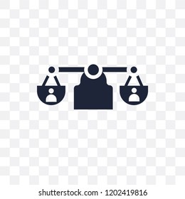 Equality transparent icon. Equality symbol design from Political collection. Simple element vector illustration on transparent background.