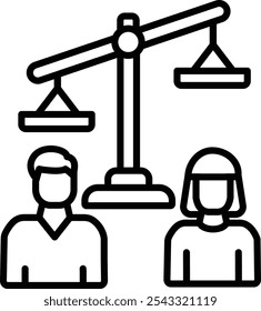 Equality Vector Illustration Detailed Icon
