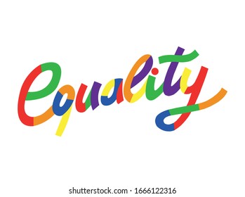 Equality Vector Lettering Typography Message Stock Vector (Royalty Free ...