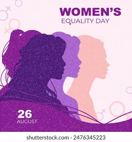 Equality Women's Day, USA, 26. August, Feier, Karte, Poster, Flyer, Einladung, Mobile Social, Web