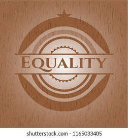 Equality wooden emblem