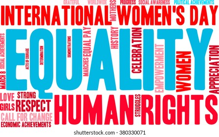 Equality word cloud on a white background. 