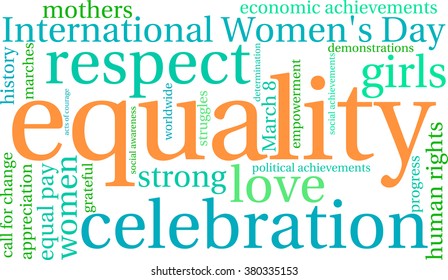 Equality word cloud on a white background. 