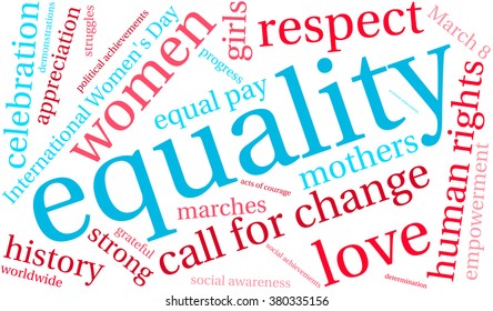 Equality Word Cloud On White Background Stock Vector (Royalty Free ...