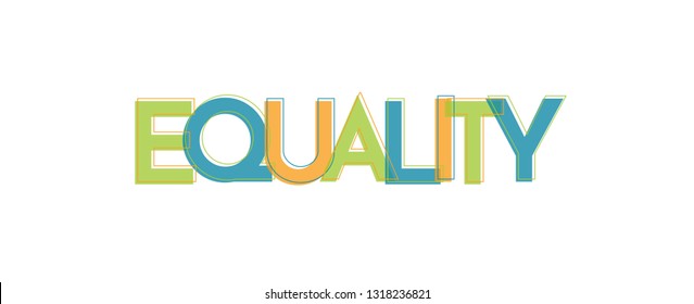 Equality Word Concept Equality Use Cover Stock Vector (Royalty Free ...