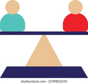 Icono de equilibrio de EqualityJustice Vector Ilustrador plano