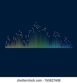 Equalizer abstract background music. Vector illustration with elements for dynamic design