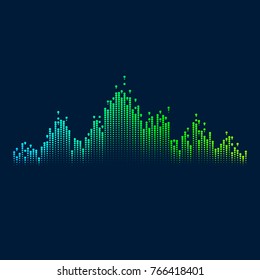 Equalizer abstract background music. Vector illustration with elements for dynamic design