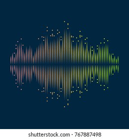 Equalizer abstract background music. Vector illustration with elements for dynamic design