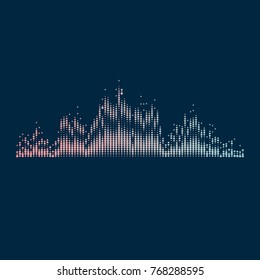 Equalizer abstract background music. Vector illustration with elements for dynamic design