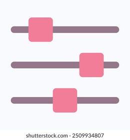 Equalizer, Adjustment Button, Setting Control Vector Icon, User Interface, User Experience, Flat Style Isolated Vector Icon.