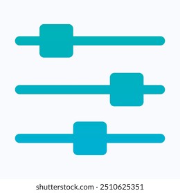Equalizer, Adjustment Button, Setting Control Vector Icon, User Interface, User Experience, Isolated Gradient Vector Icon.