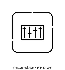 Equalizer, audio mixer vector icon