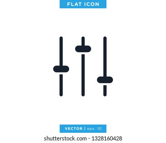 Equalizer Audio Music Icon Vector Design Template.