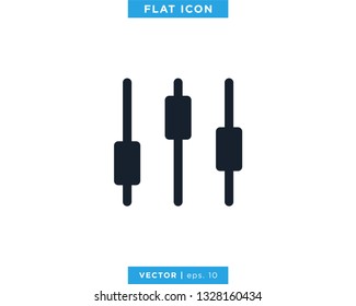 Equalizer Audio Music Icon Vector Design Template.