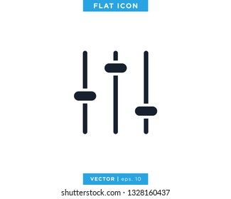 Equalizer Audio Music Icon Vector Design Template.