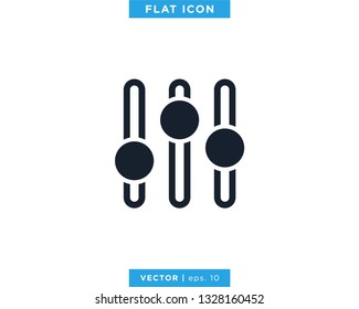 Equalizer Audio Music Icon Vector Design Template.