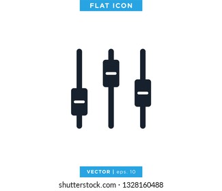 Equalizer Audio Music Icon Vector Design Template.