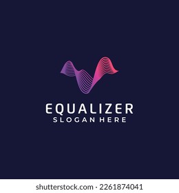 Equalizer, audio, sound wave logo design inspiration