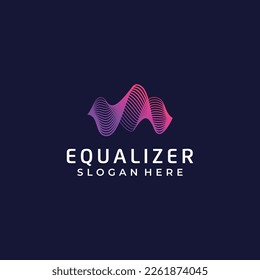 Equalizer, audio, sound wave logo design inspiration svg