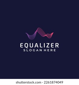 Equalizer, audio, sound wave logo design inspiration