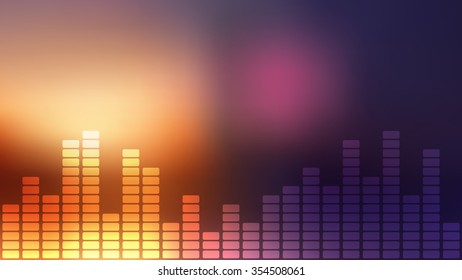 Equalizer background. Abstract blurry vector background.