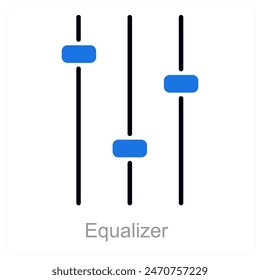 Equalizer and balance icon concept
