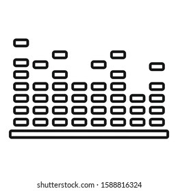 Equalizer bars icon. Outline equalizer bars vector icon for web design isolated on white background