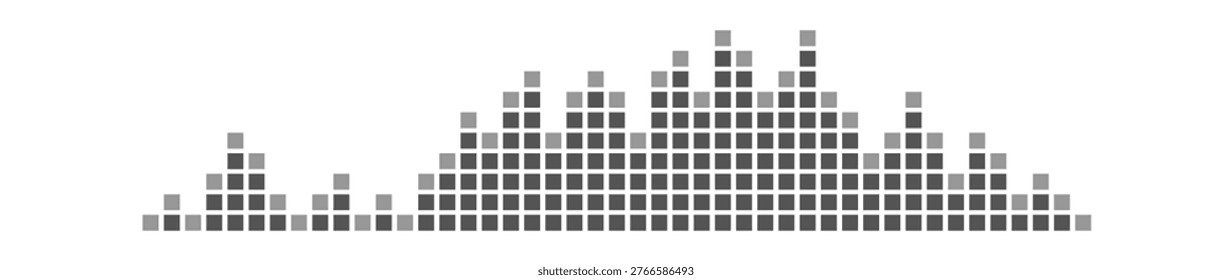Equalizer Bars Rising Soundwave Line Art