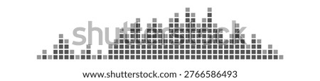 Equalizer Bars Rising Soundwave Line Art