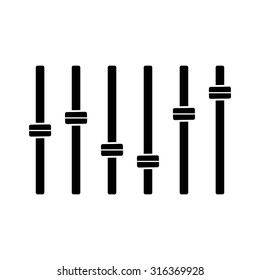 Equalizer - black vector icon