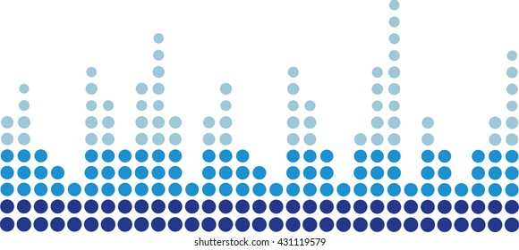 Equalizer in blue colors