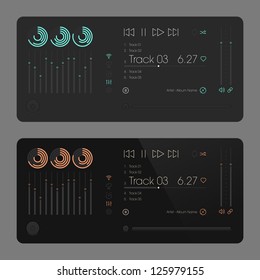 Equalizer CD Player. Modern user Interface.