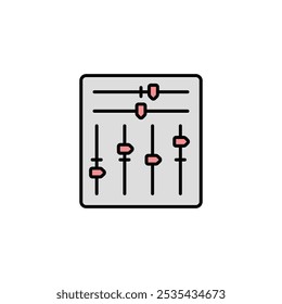 Equalizer colored vector icon on white background. Stock vector EPS10