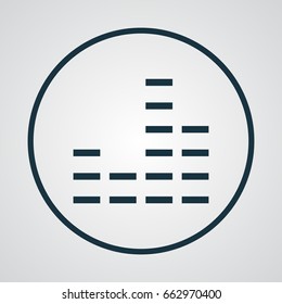 Equalizer Colorful Outline Symbol. Premium Quality Isolated Mixer Element In Trendy Style.