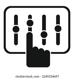 Equalizer control icon simple vector. Remote center. Monitor process