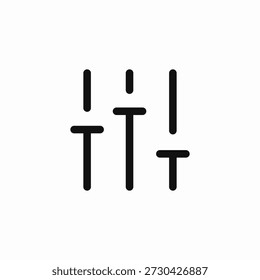 equalizer control sliders icon sign vector