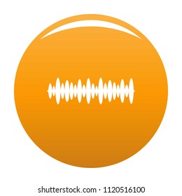 Equalizer design icon. Simple illustration of equalizer design vector icon for any design orange