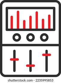 equalizer device Vector Icon which is suitable for commercial work and easily modify or edit it