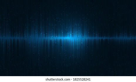 Equalizer Digital Sound Wave Background,technology and earthquake wave diagram concept,design for music studio and science,Vector Illustration.