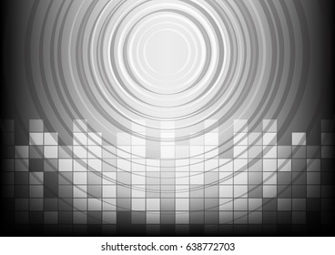 Equalizer and Digital sounds wave background vector illustration