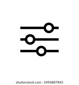 Equalizer filter icon isolated on white background