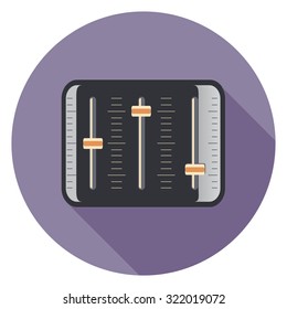 equalizer flat icon in circle