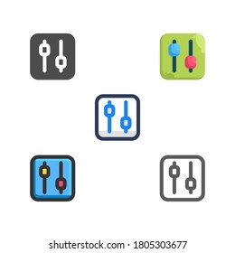 equalizer flat interface icon pack