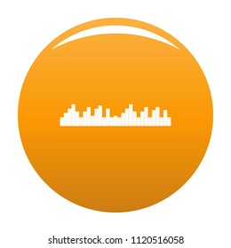 Equalizer frequency icon. Simple illustration of equalizer frequency vector icon for any design orange